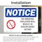 Signmission No Smoking Violation Disciplinary Action OSHA Notice Sign, Vinyl Decal, 10in W x 7in L, 2PK OS-2PACK-NS-D-710-L-16190 - alternate 6